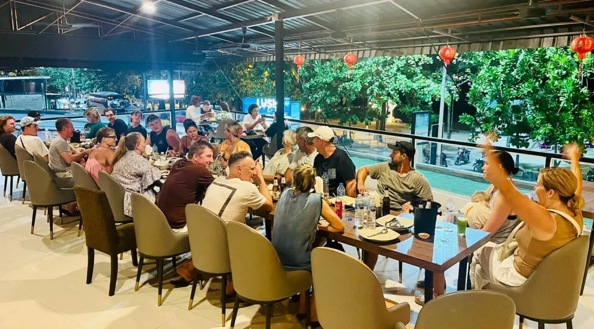 Large Asian Restaurant With Sea View