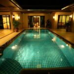 3 bedroom villa that is fully furnished with swimming pool fully air-con all around the house located in chalong close to Wat chalong