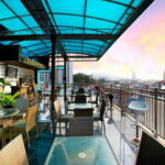 Small patong hotel with roof top restaurant